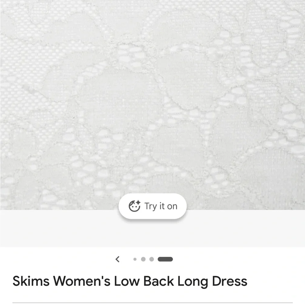 SKIMS White Lace Low-Back Maxi Dress - Picture 4 of 6